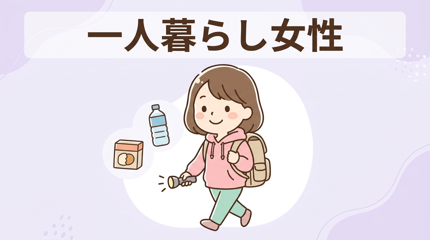 一人暮らし女性に必要な防災グッズリストの全項目