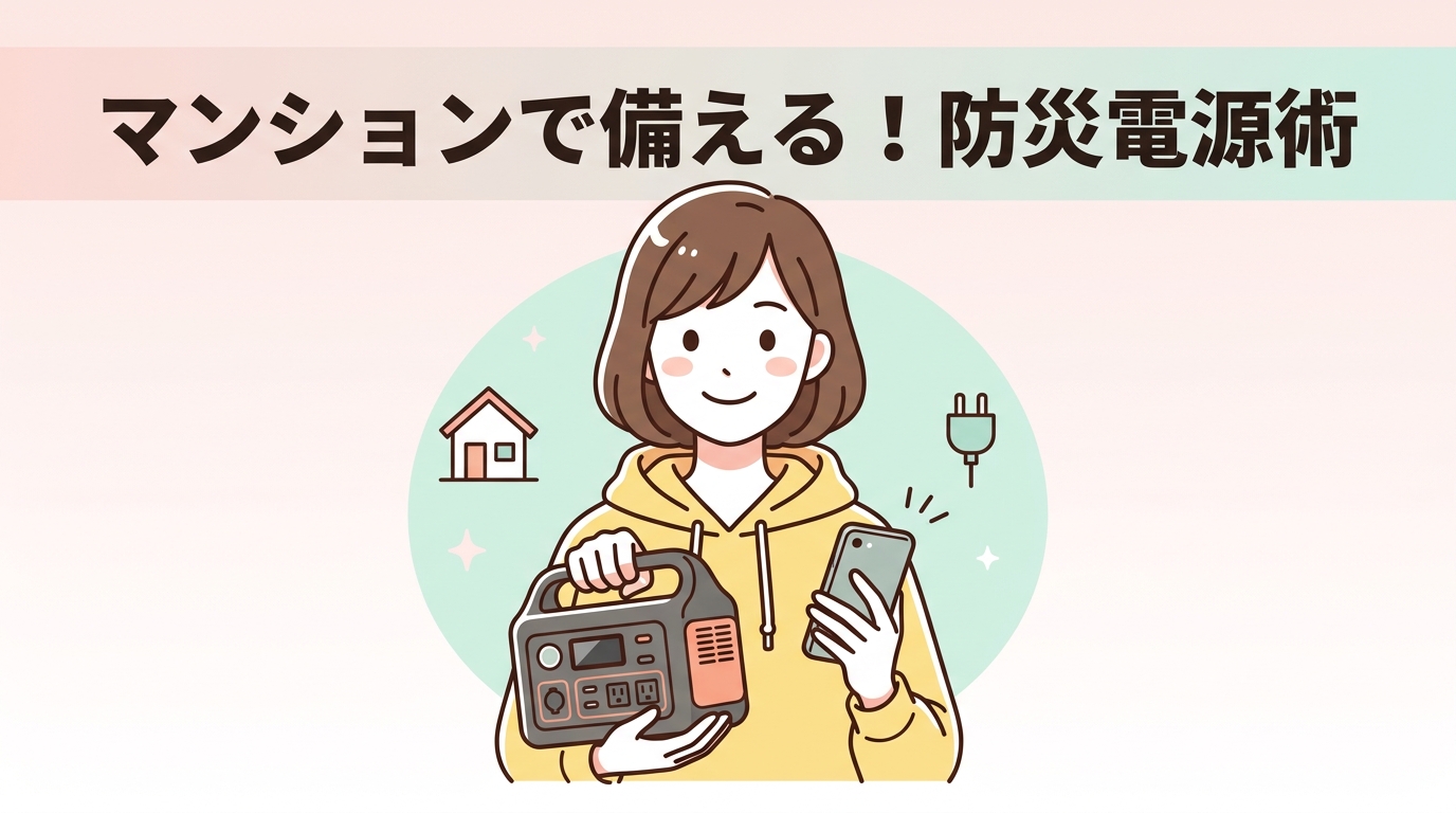マンション・アパートでできる防災電源の備え