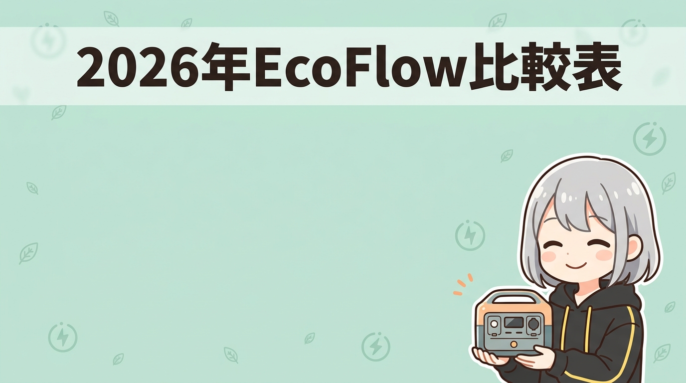 2026年版EcoFlowおすすめモデル比較表