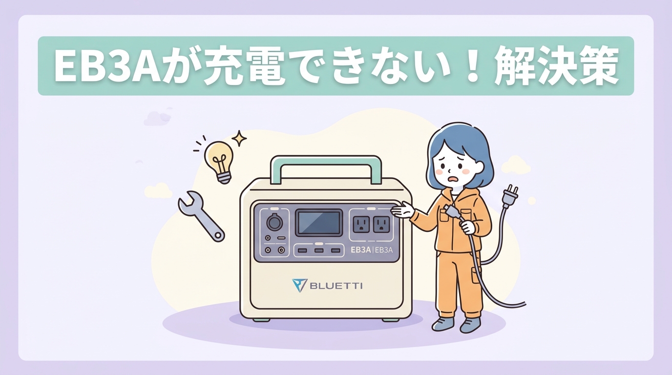 BLUETTI eb3aが充電できない原因と対処法