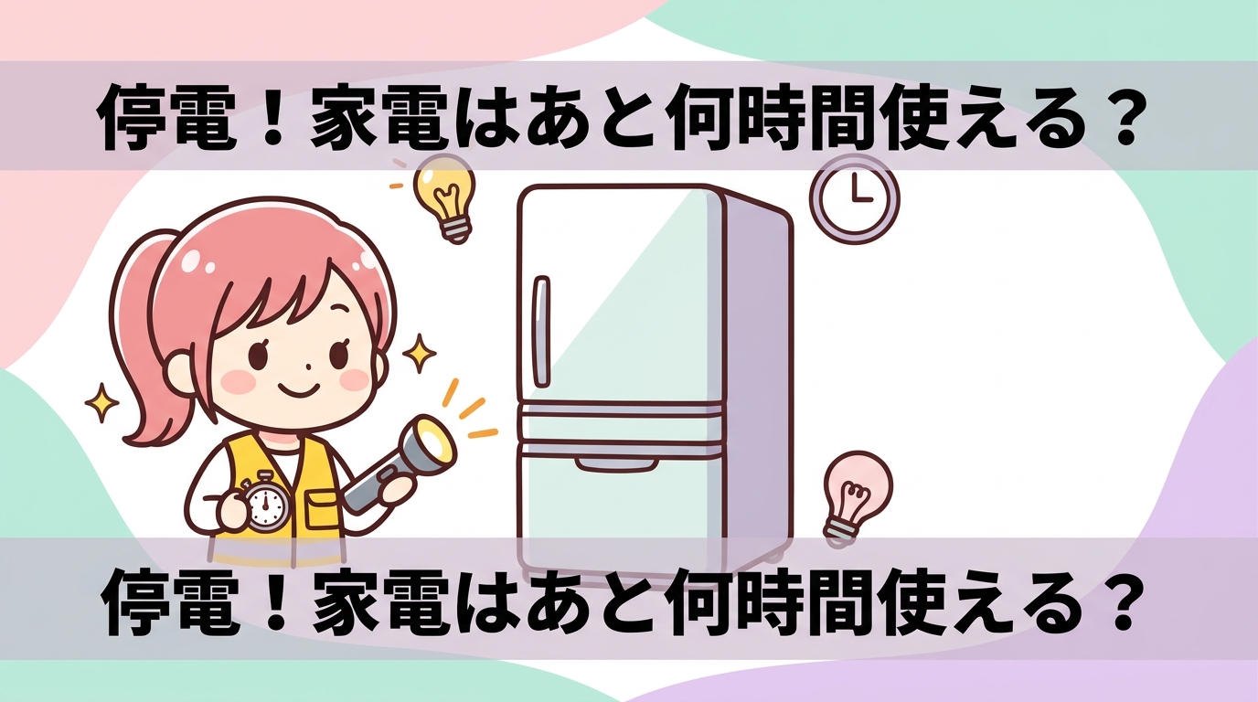 停電時に家電が使える時間の計算方法