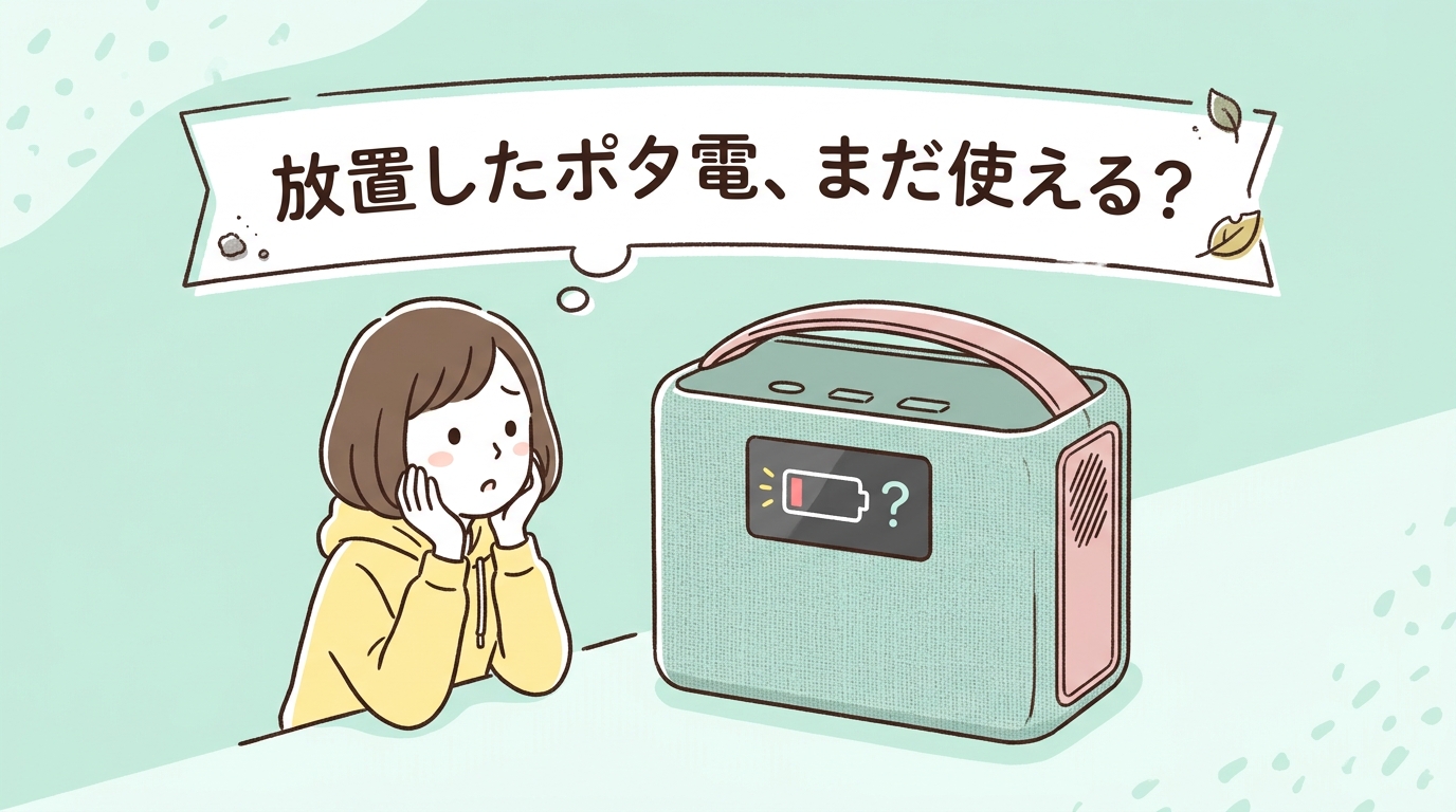 放置したポータブル電源を久しぶりに使えるか確認する