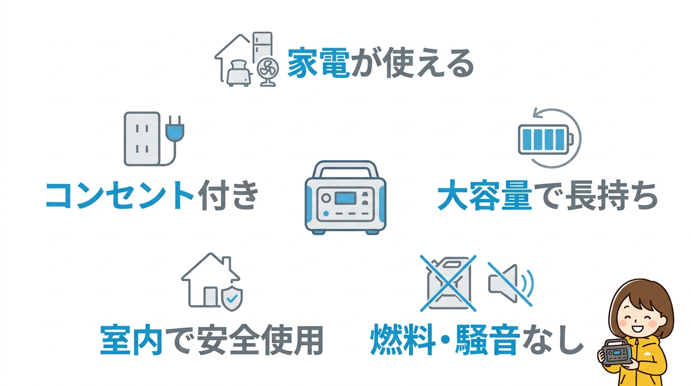 ポータブル電源とは？初心者向けに仕組みを解説