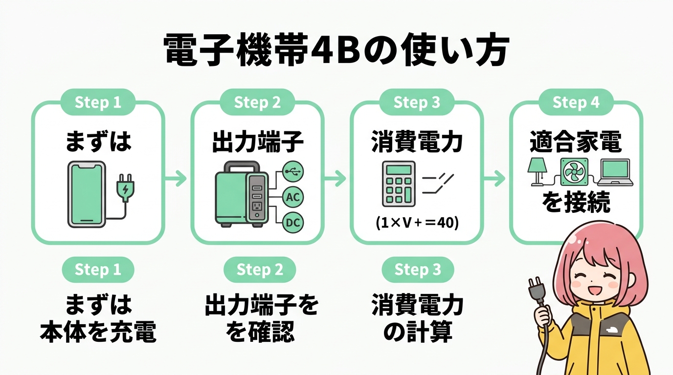 初心者向けのポータブル電源の使い方と基本知識