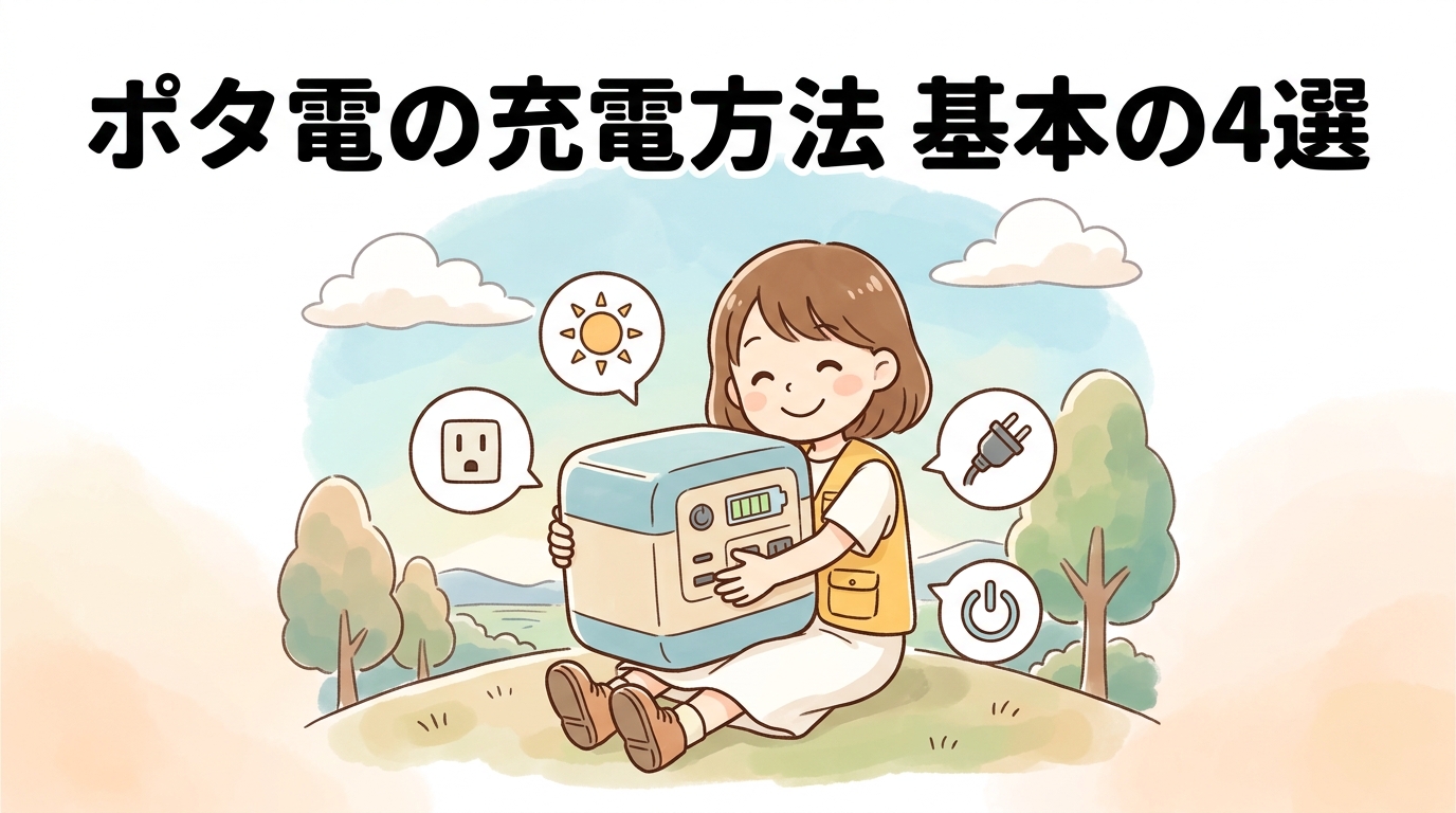 ポータブル電源の主な充電方法4選