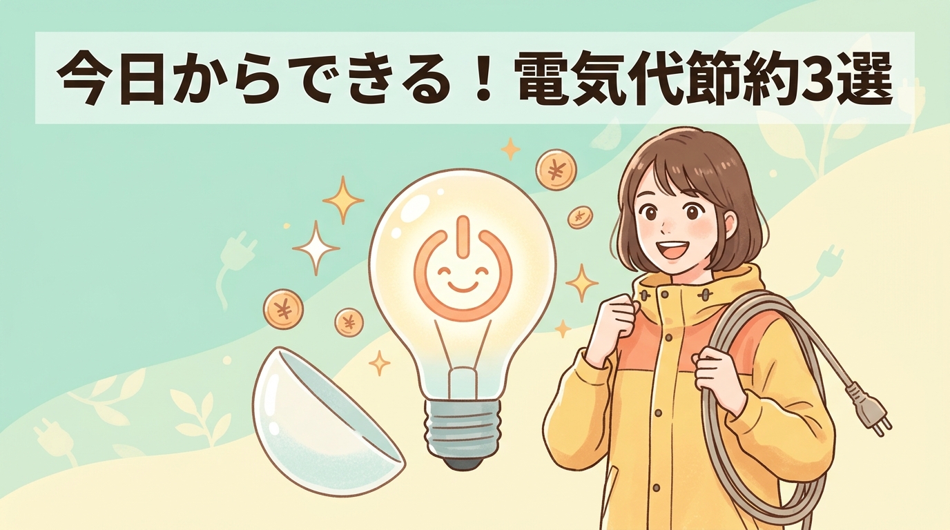 電気代を節約する日常的な3つの活用術