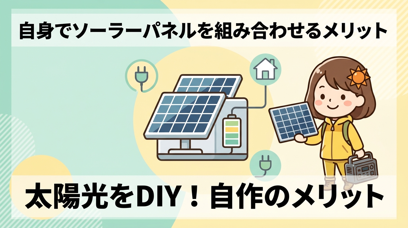 自身でソーラーパネルを組み合わせるメリット