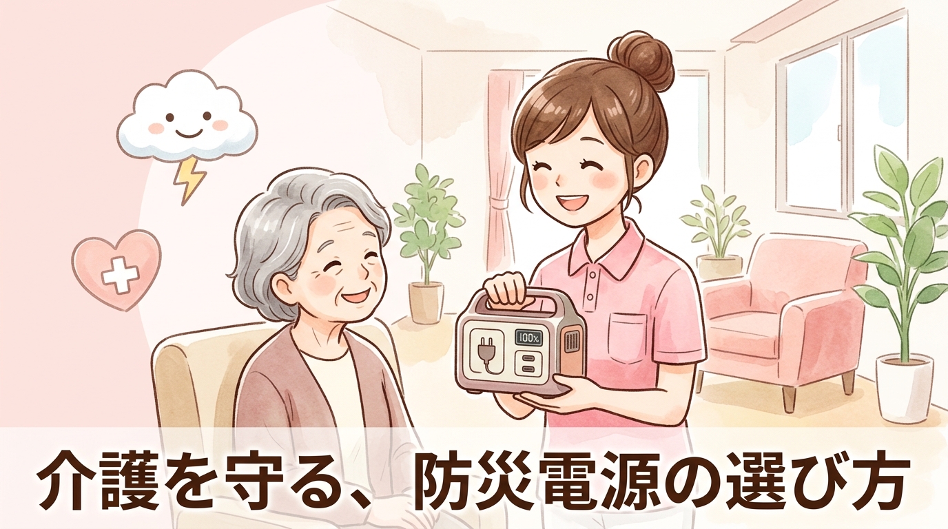 介護環境に適した防災電源の選び方