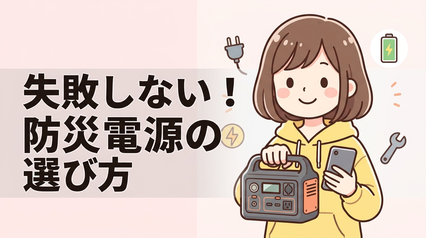 失敗しない防災電源の選び方