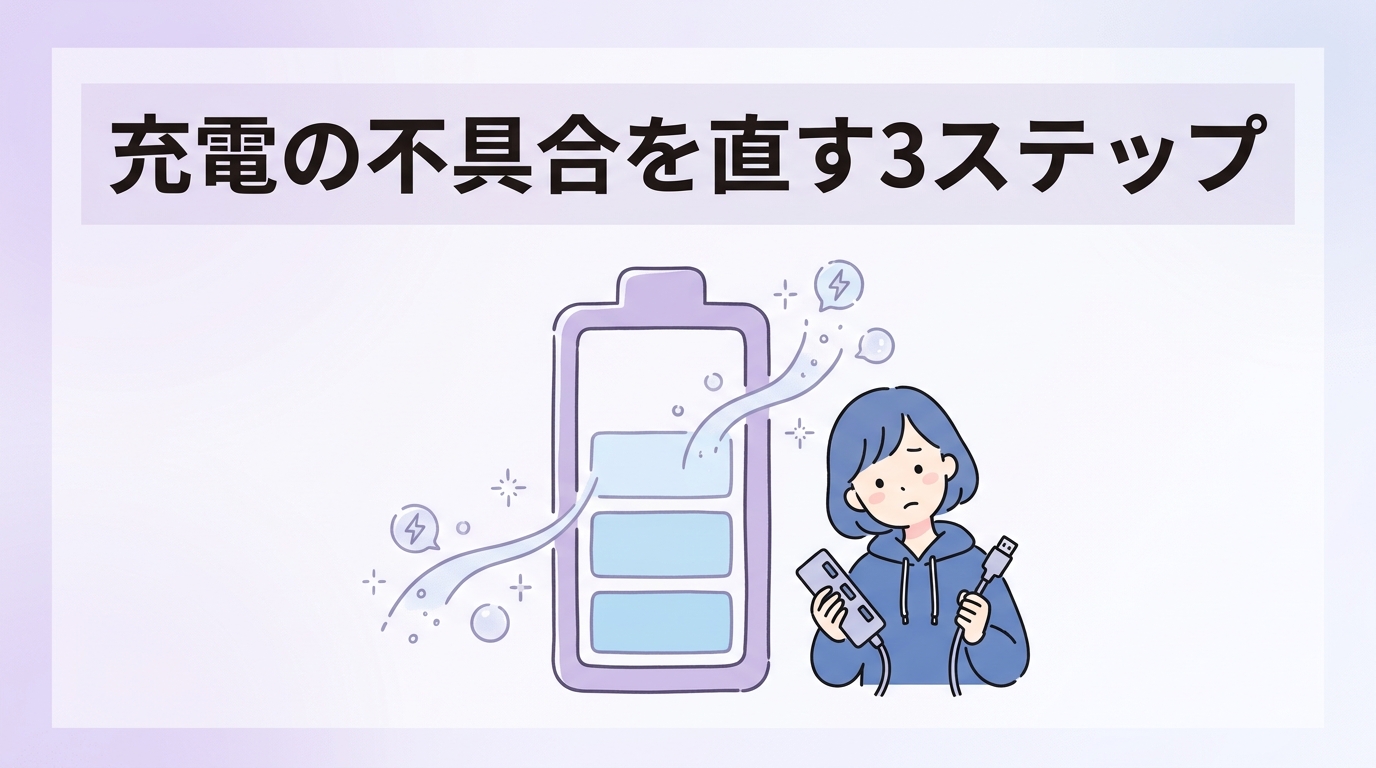 充電の不具合を解消する放電リセット3ステップ