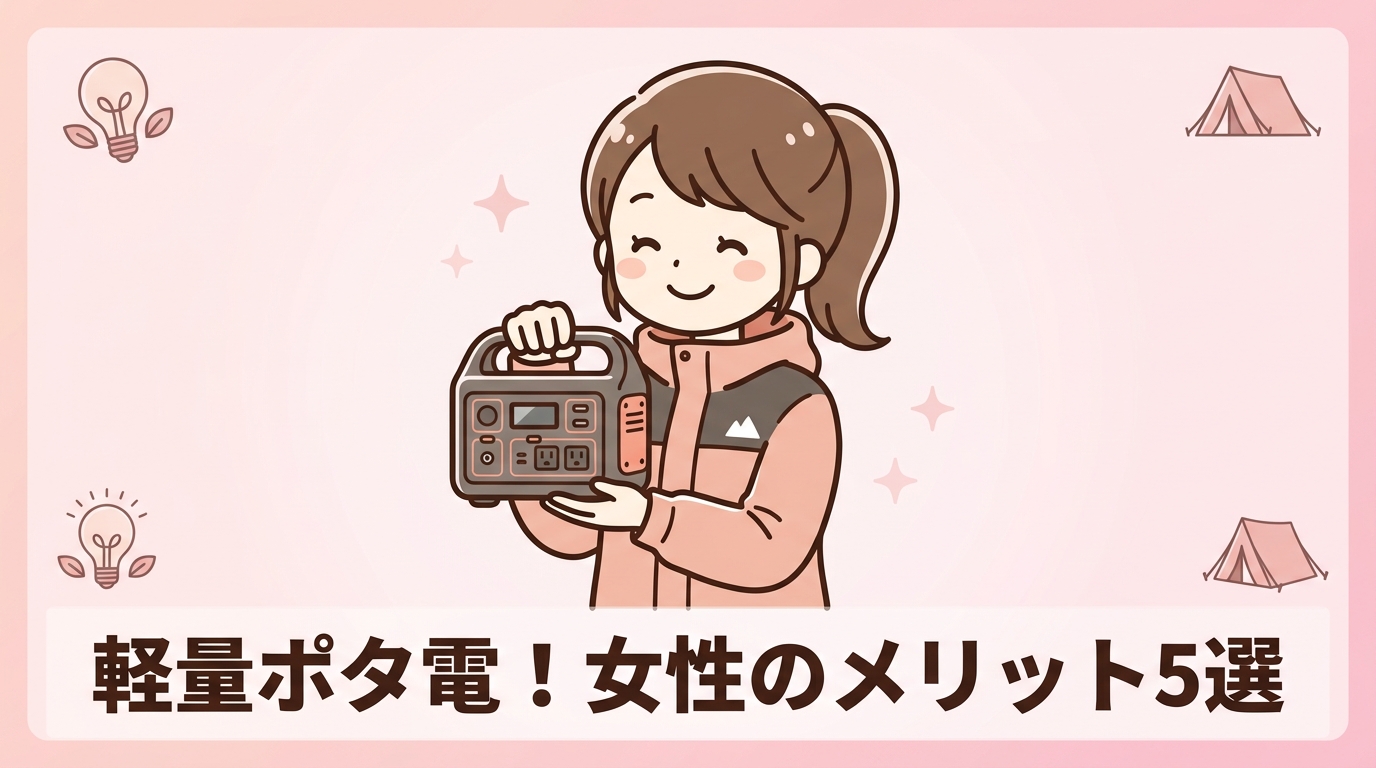 軽量なポータブル電源を女性が選ぶメリット5つ