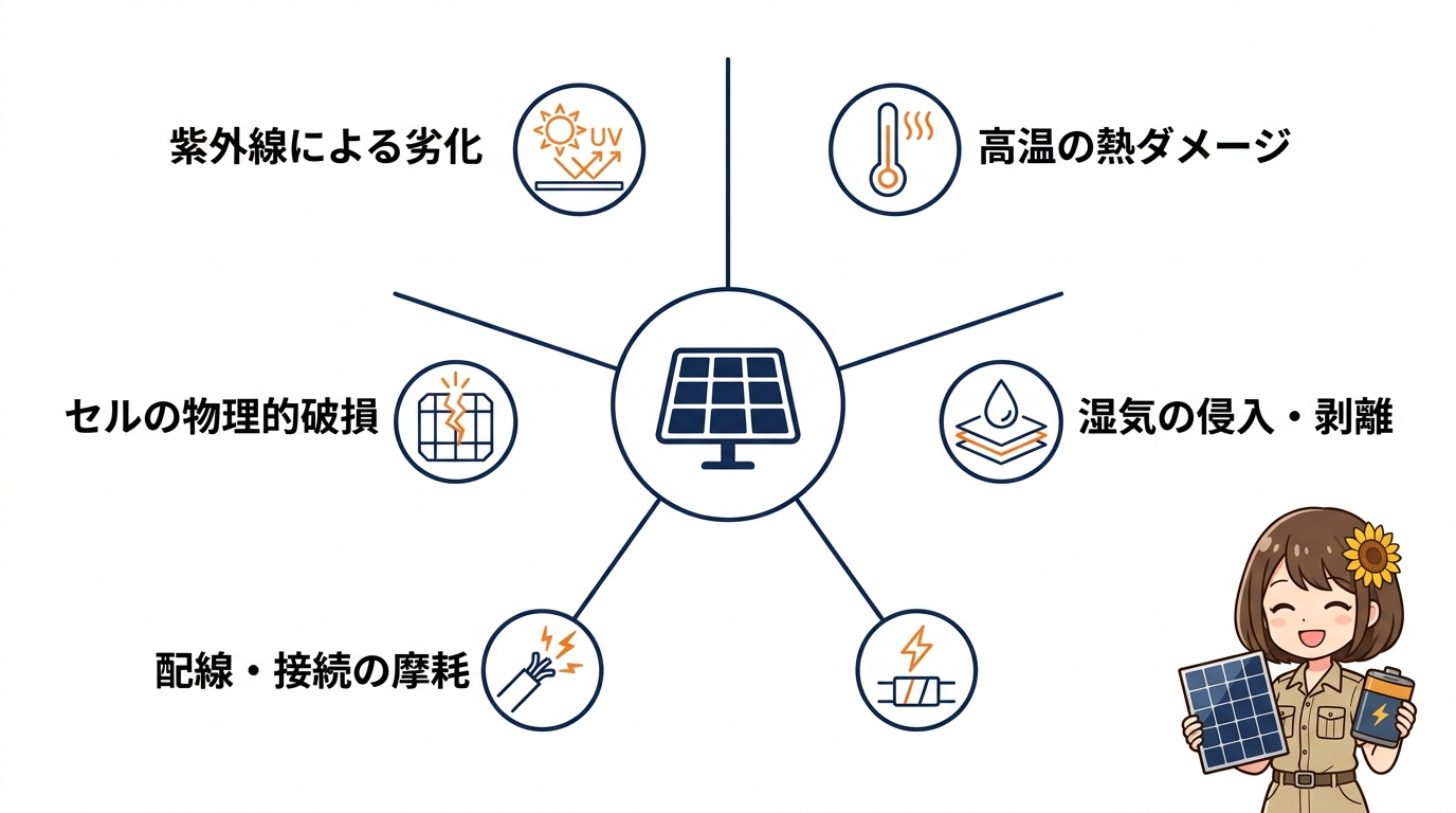 ソーラーパネルが早期寿命を迎える5つの原因