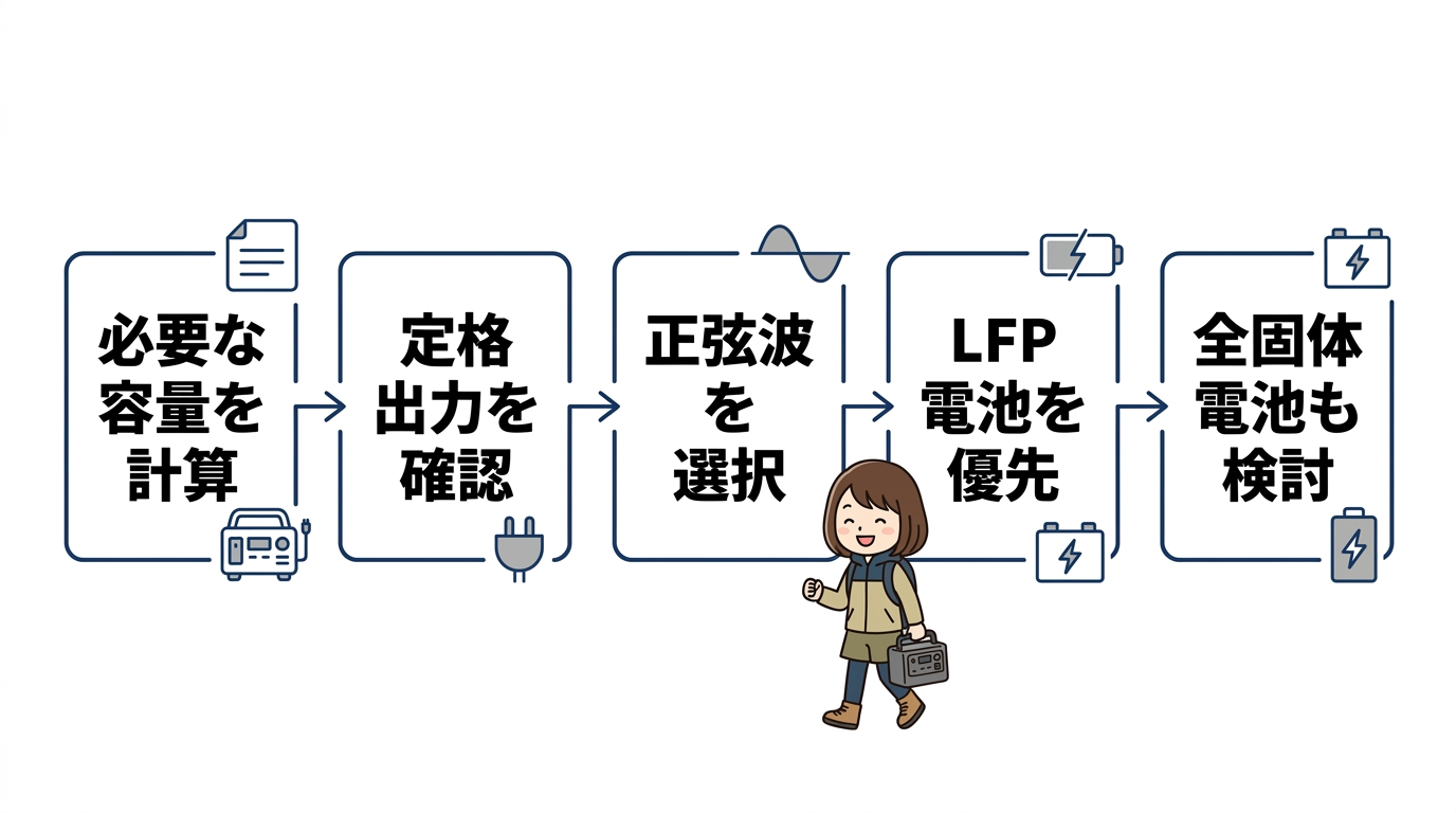 失敗しないポータブル電源スペックの選び方