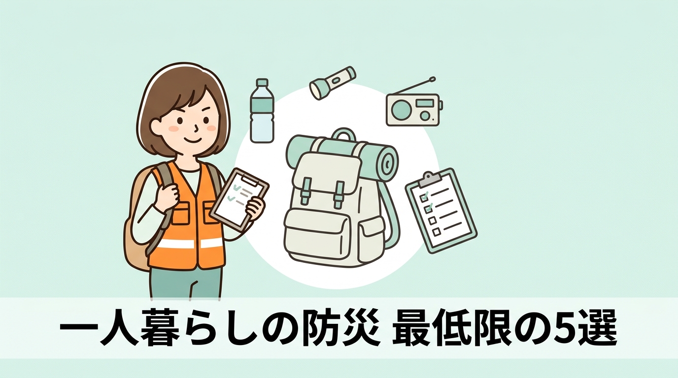 【一人暮らし】最低限必要な防災グッズ5選