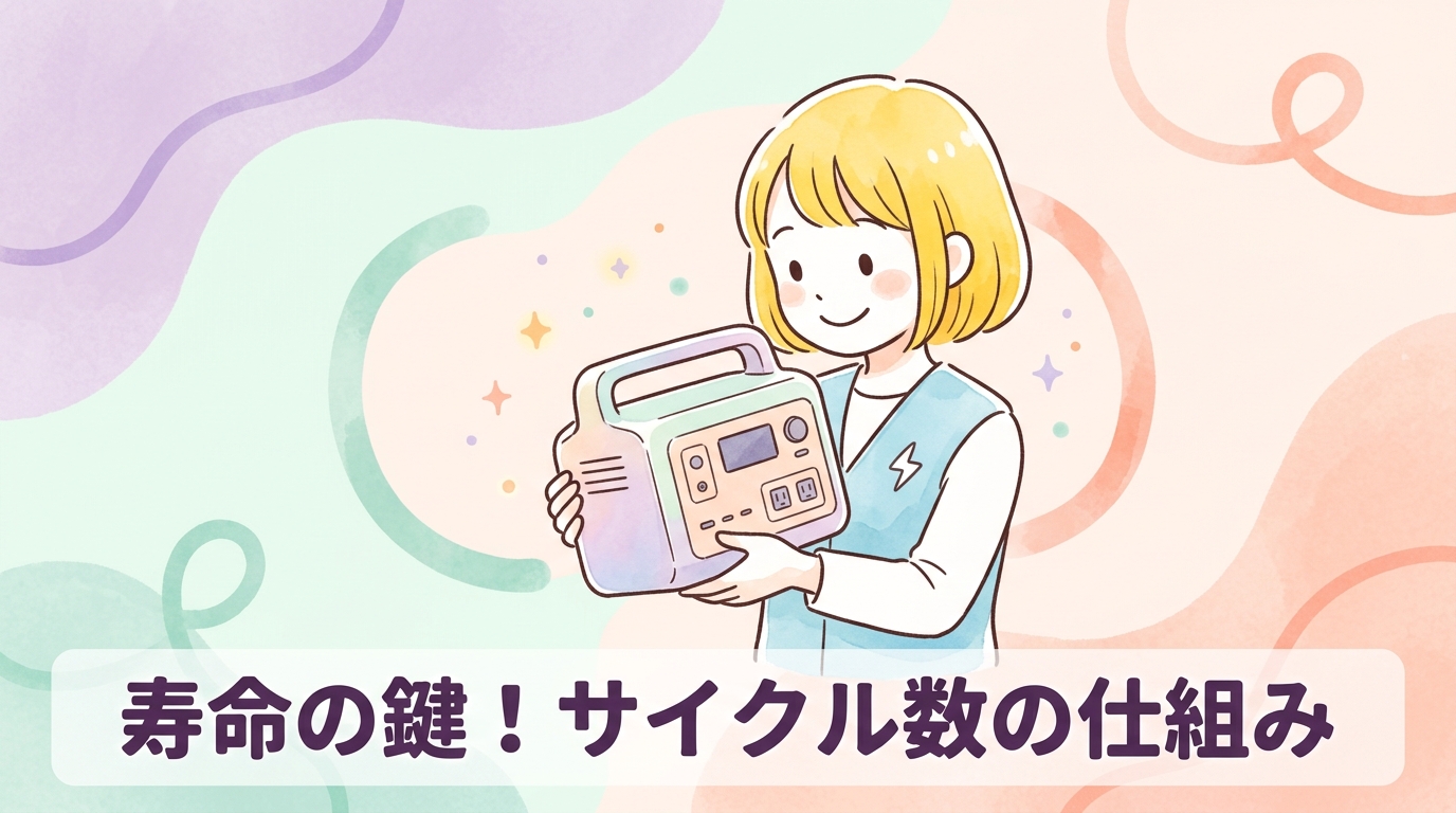 ポータブル電源の寿命が決まるサイクル数の仕組み