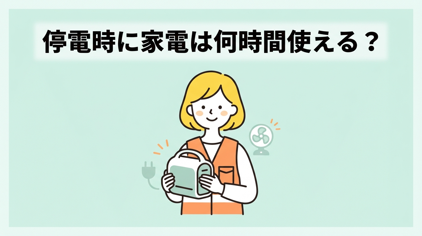 停電時にポータブル電源で家電を動かせる目安
