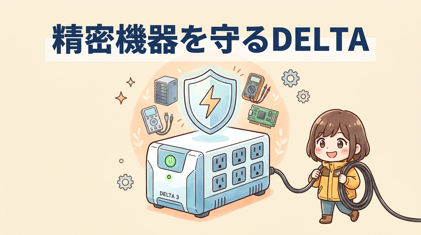 精密機器を守るDELTA 3のUPS機能