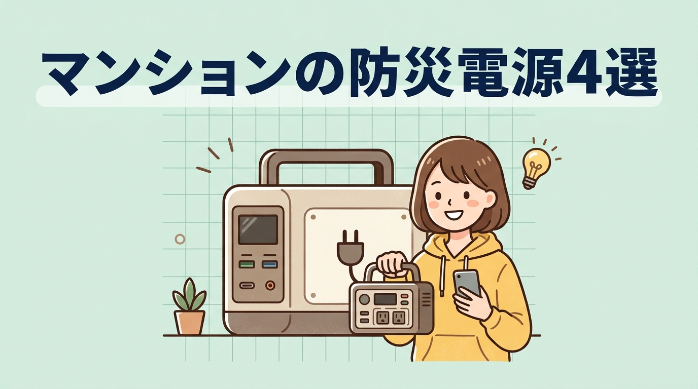 マンションにおすすめの防災電源4選