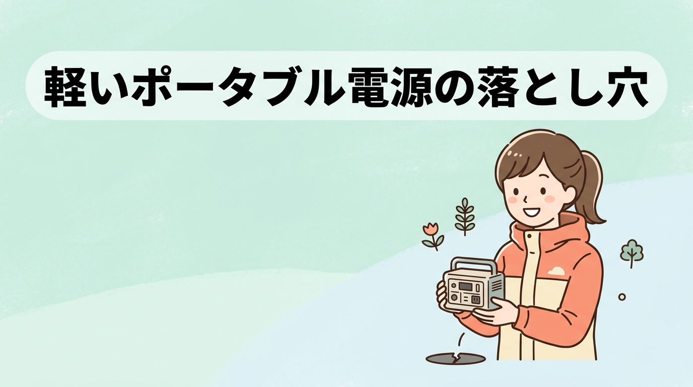 軽いポータブル電源を持ち運ぶ際のデメリット3つ