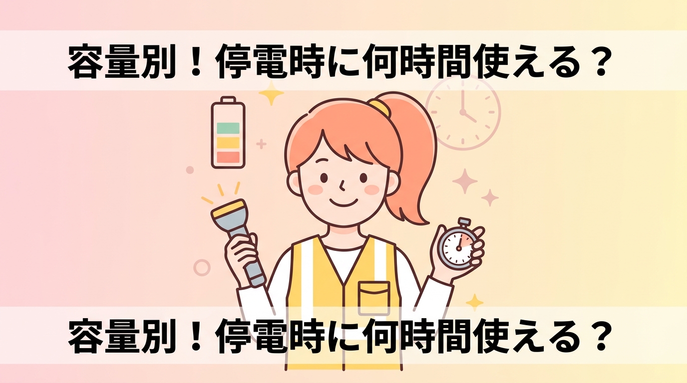 容量別の停電時動作シミュレーション