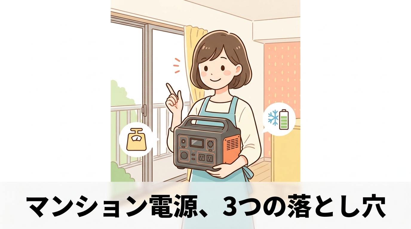 マンションでポータブル電源を備えるデメリット3つ