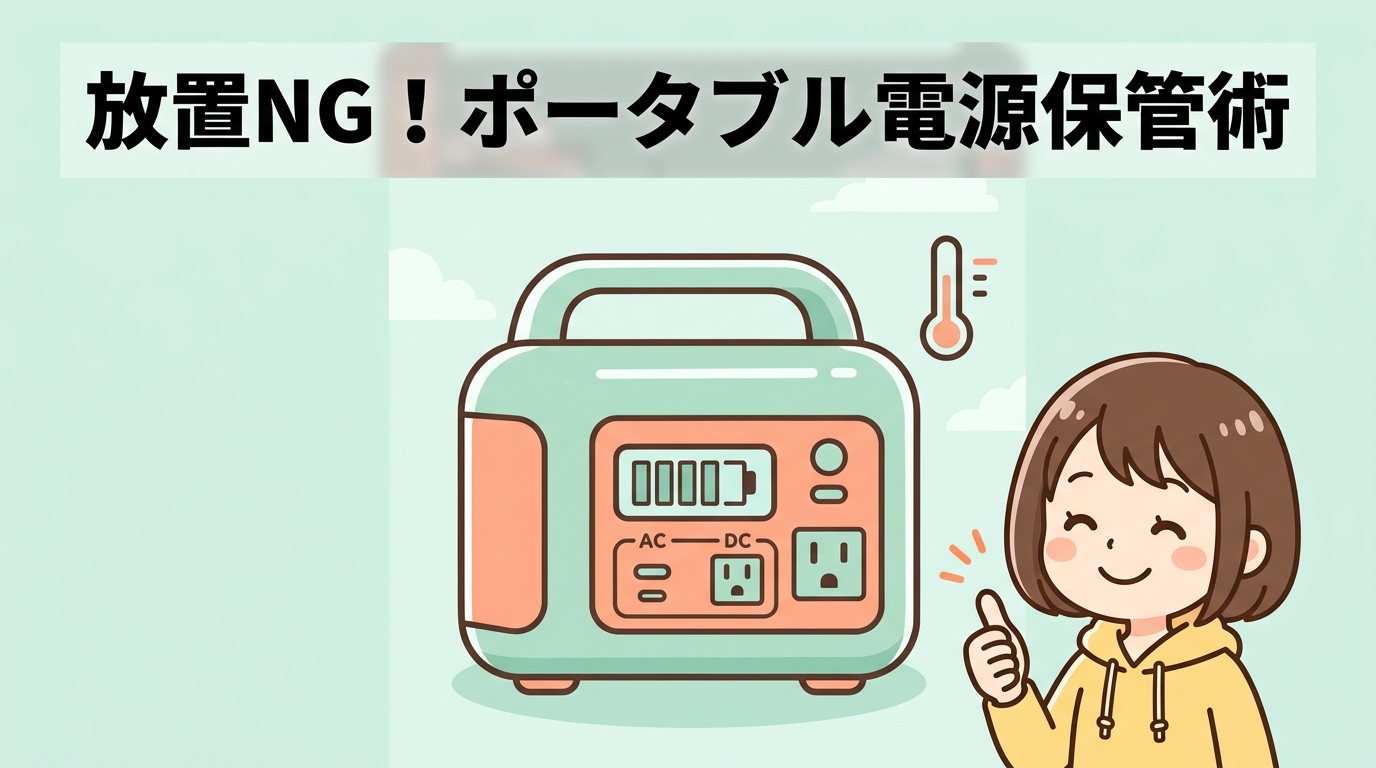 放置によるポータブル電源の劣化を防ぐ正しい保管方法