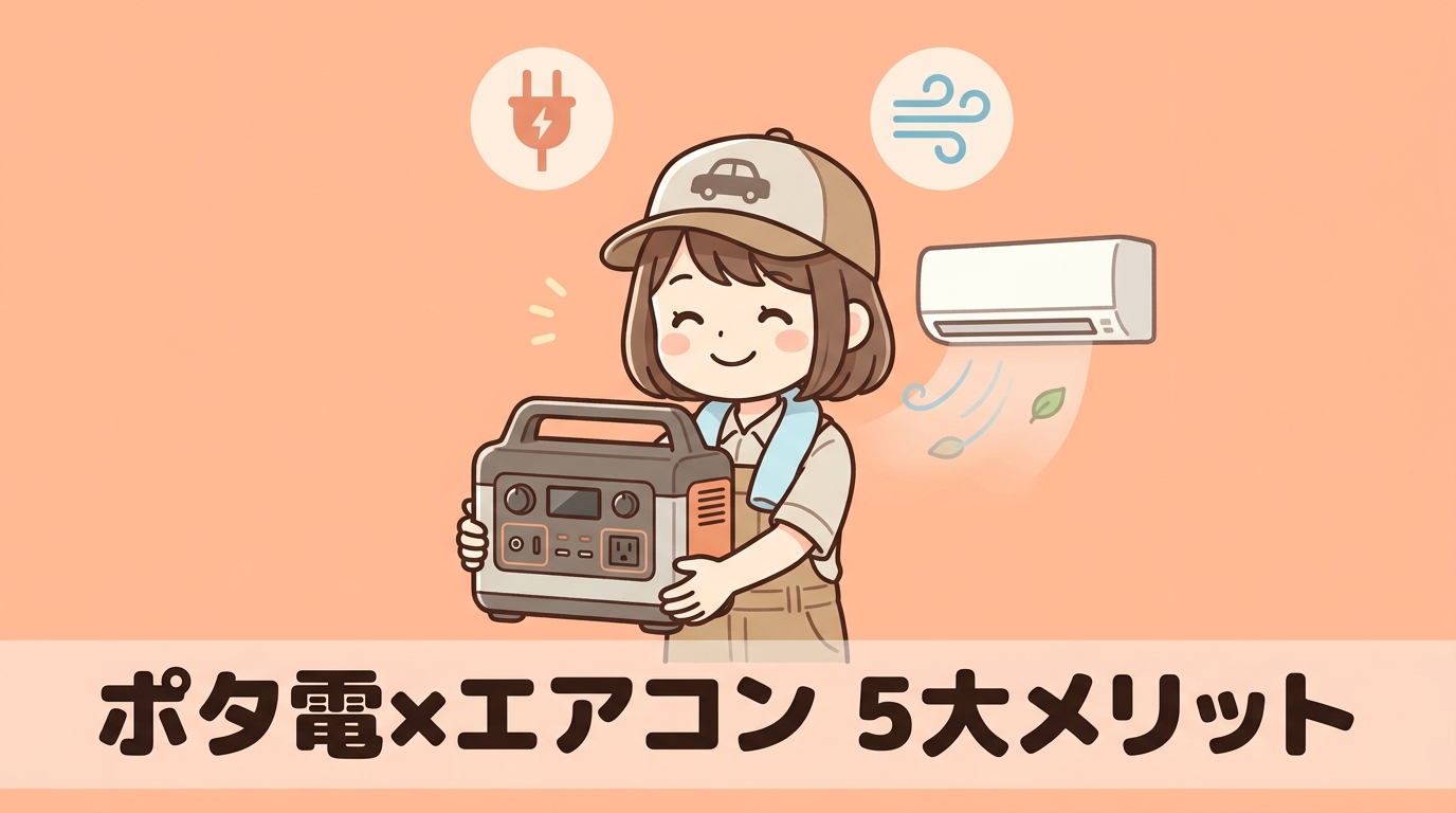 ポータブル電源でエアコンを使うメリット5つ