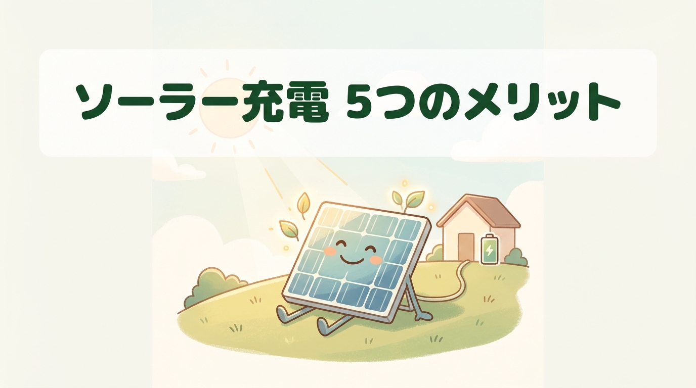 ソーラーパネルで充電する5つのメリット