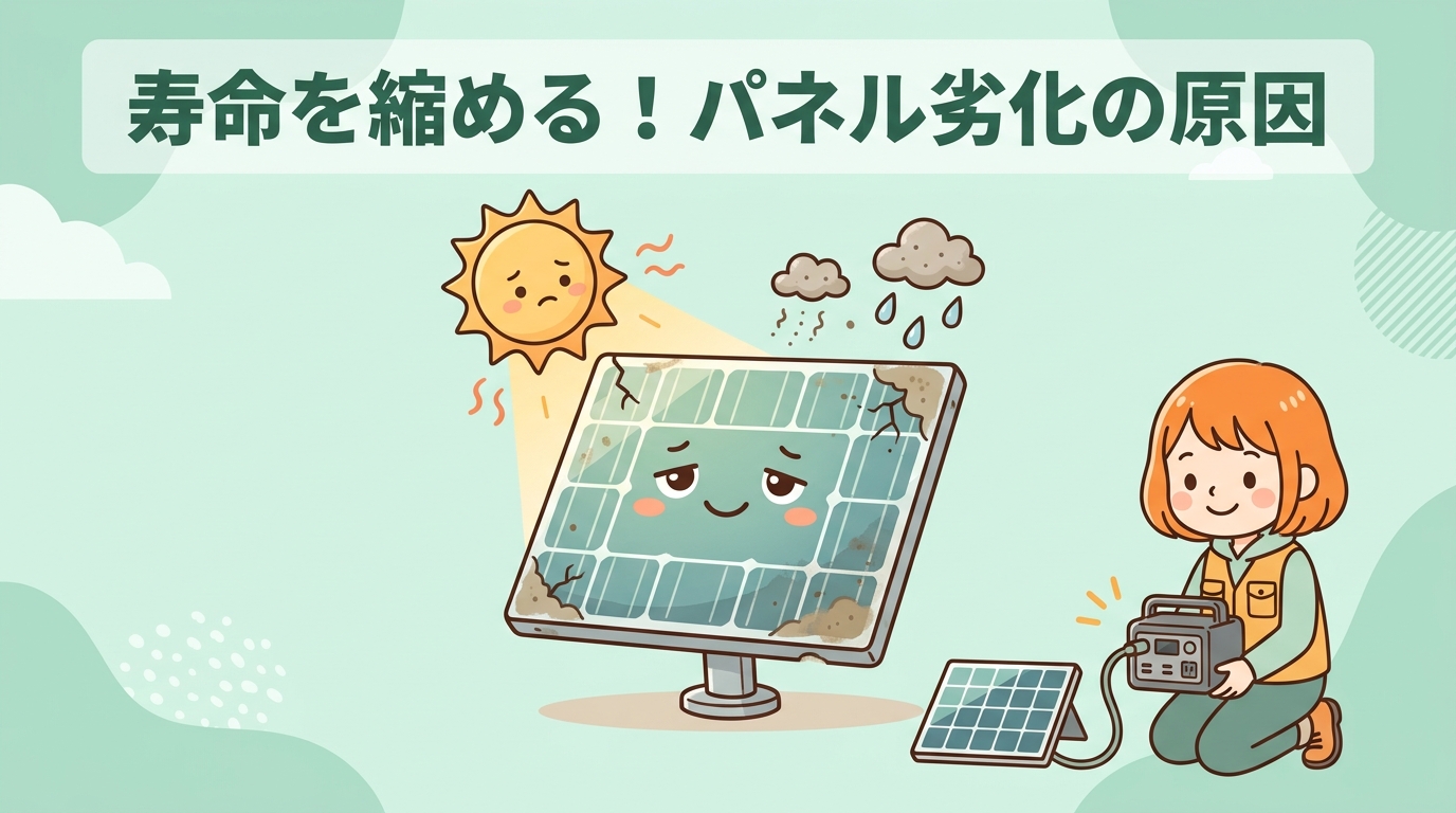 太陽光パネルの寿命を縮める主な劣化原因