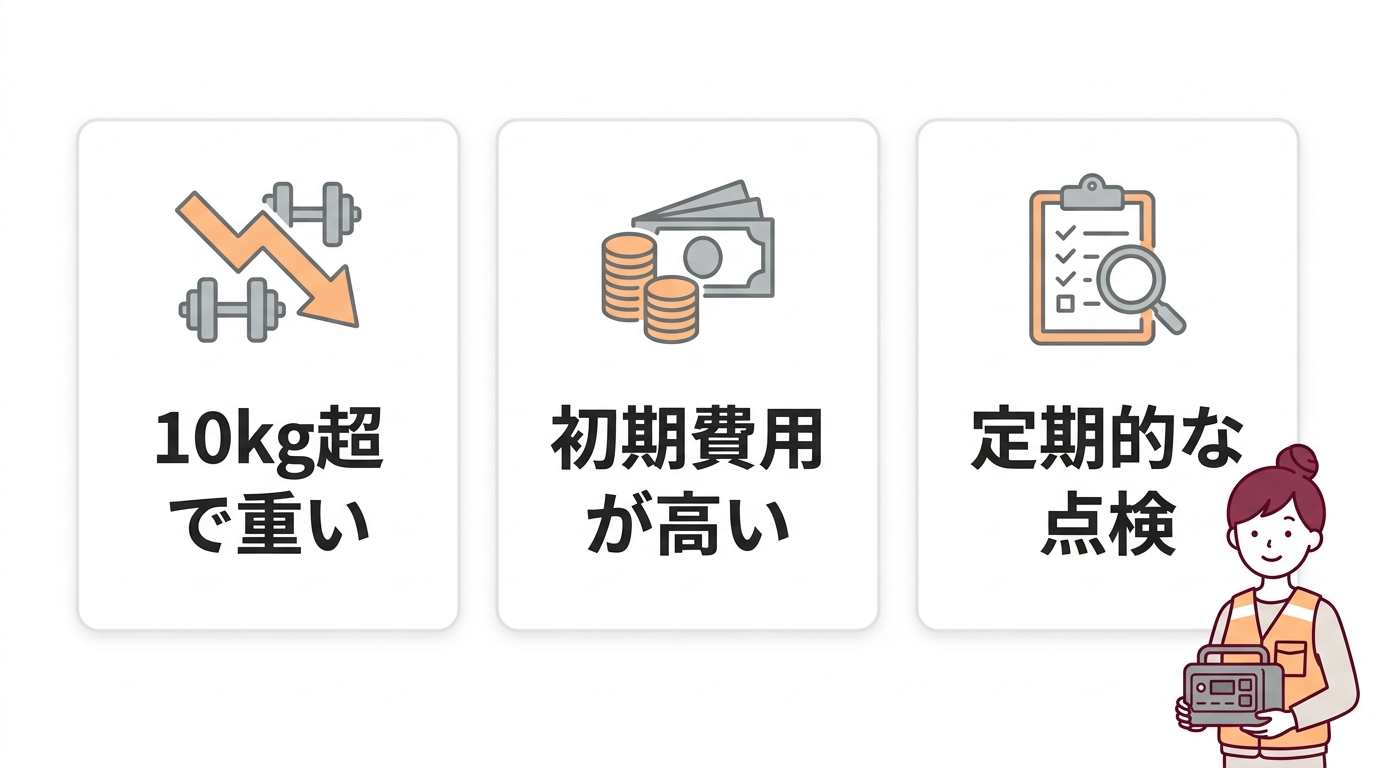 家族向けポータブル電源を購入するデメリット3つ