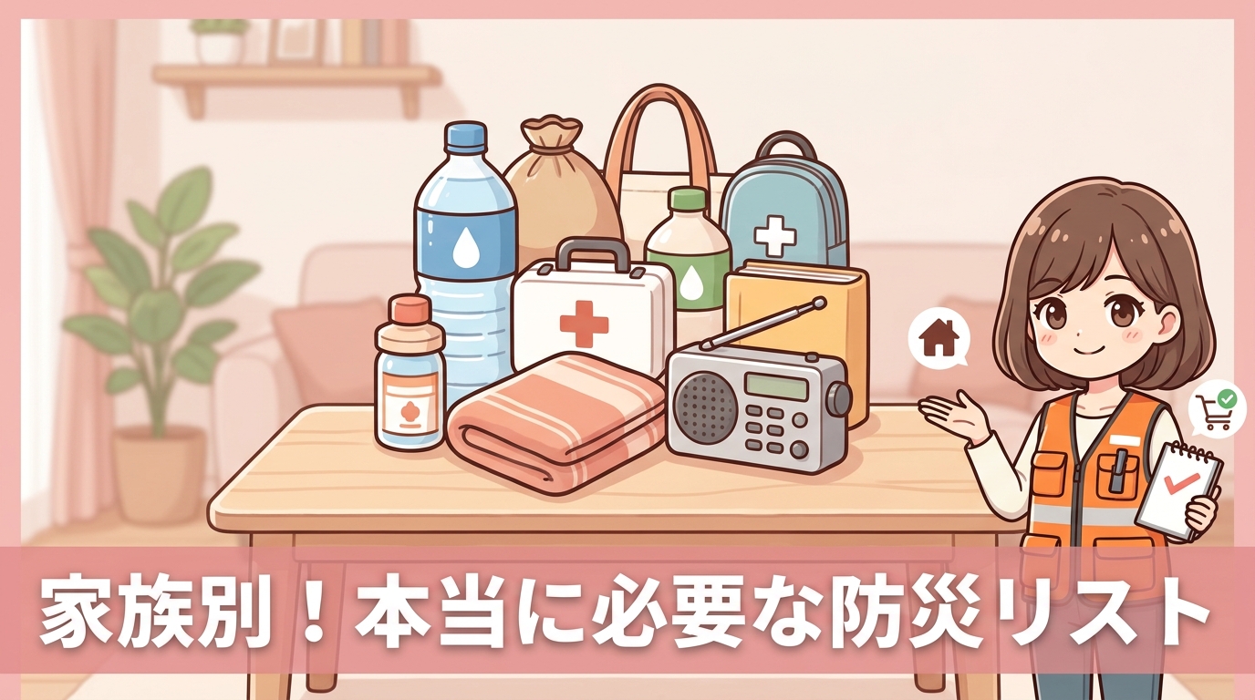 家族別に追加すべき防災グッズリスト