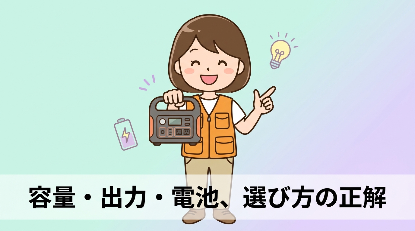 容量・出力・電池の種類で失敗しないコツ
