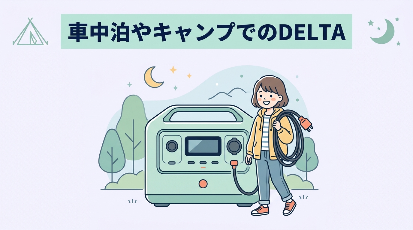 車中泊やキャンプでのDELTA 3活用術