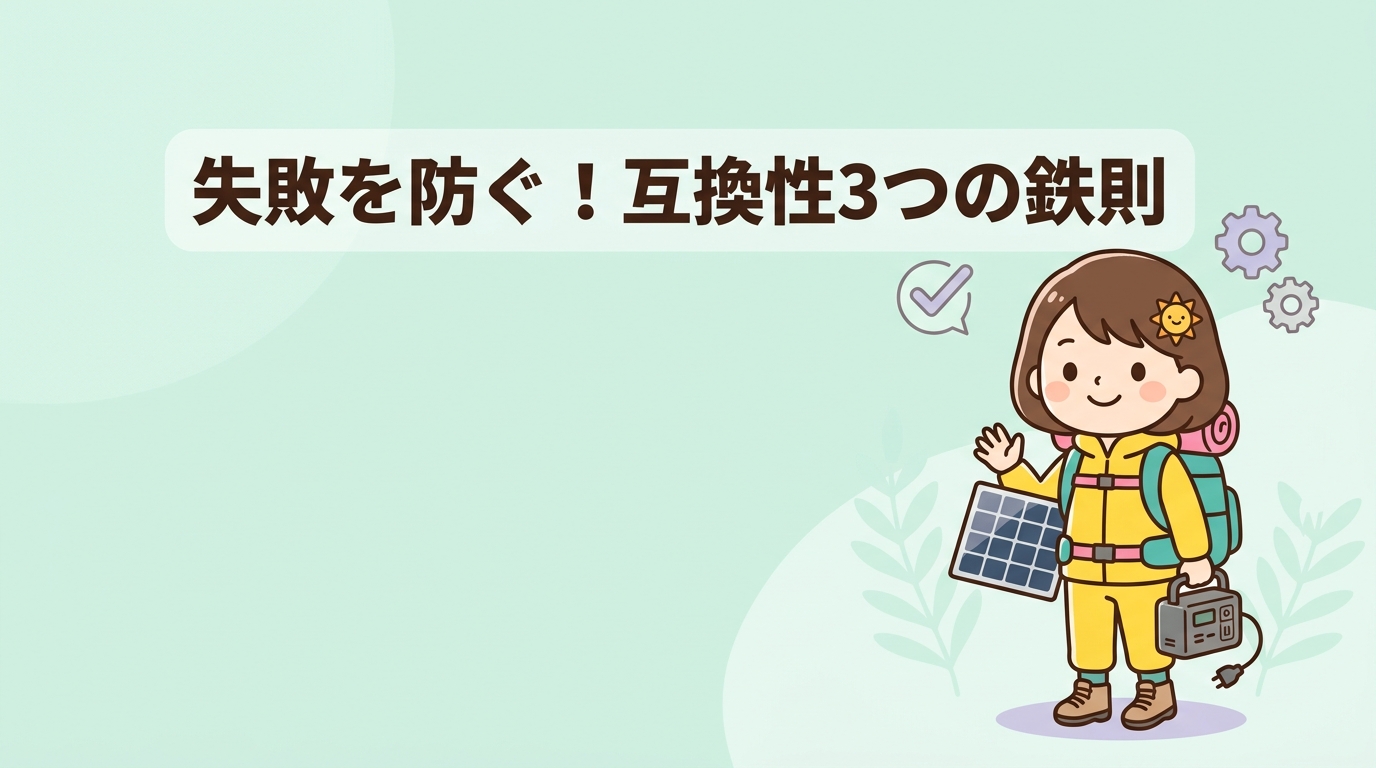 互換性を確認する3つの重要項目