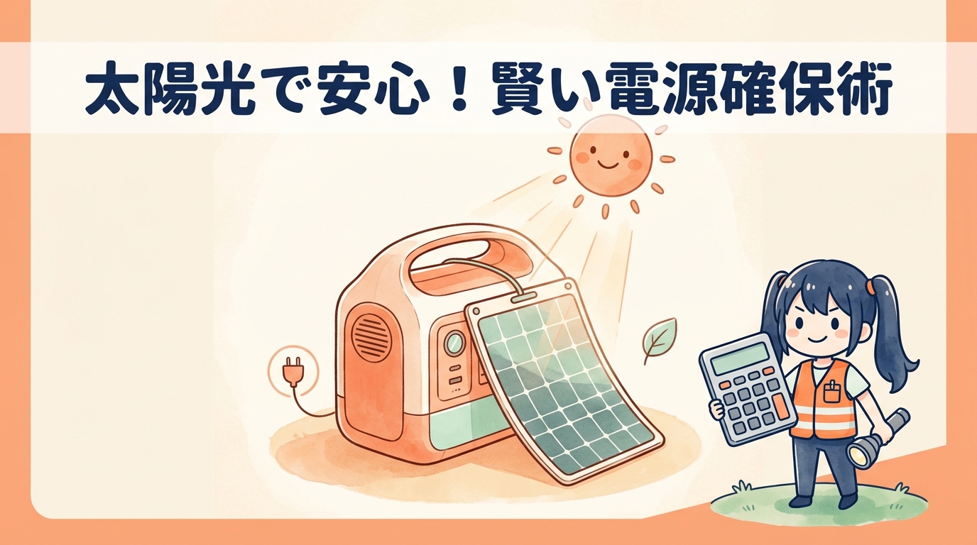 電源確保に役立つソーラーパネルのメリット