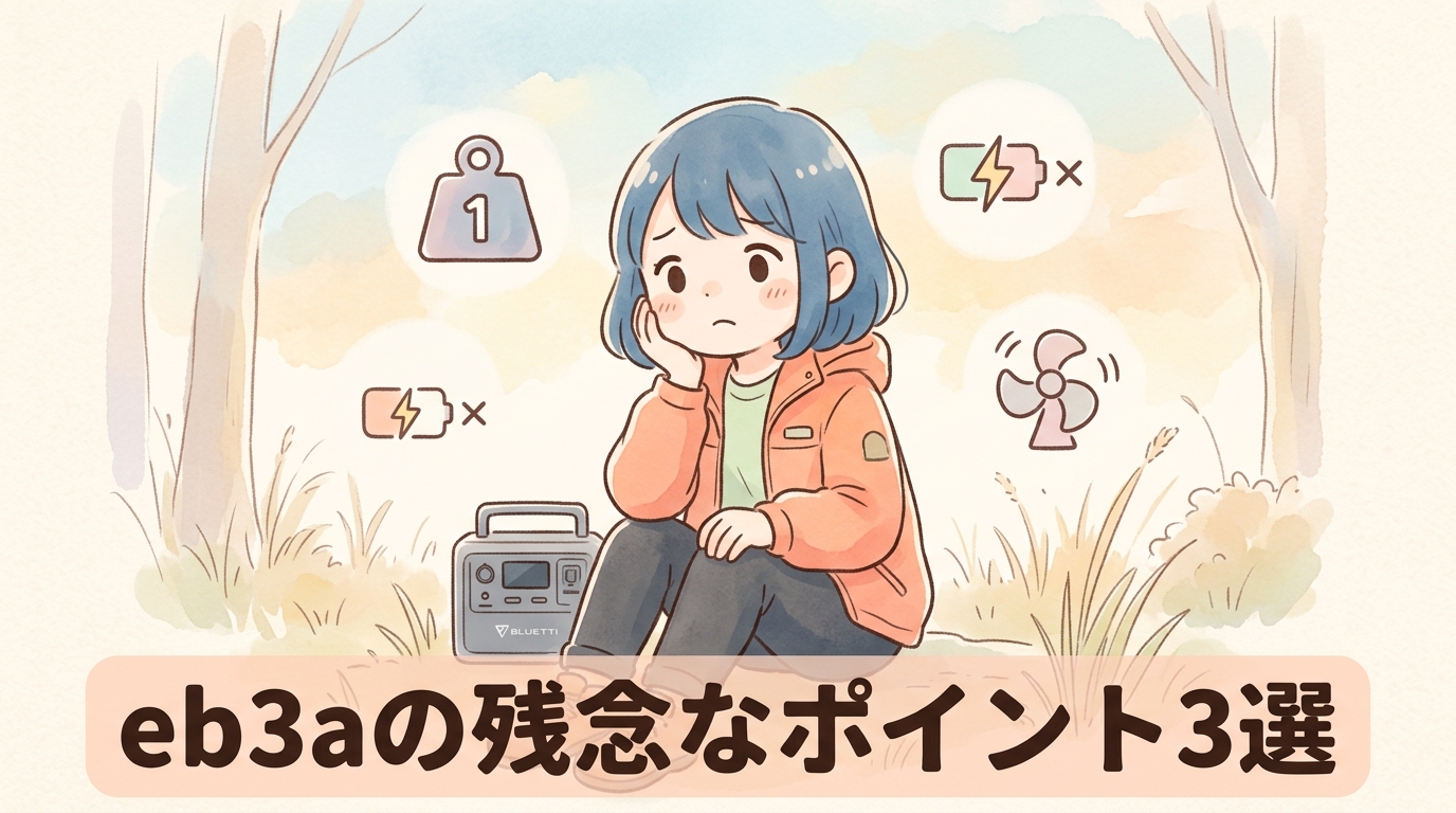 BLUETTI eb3aを利用する3つのデメリット