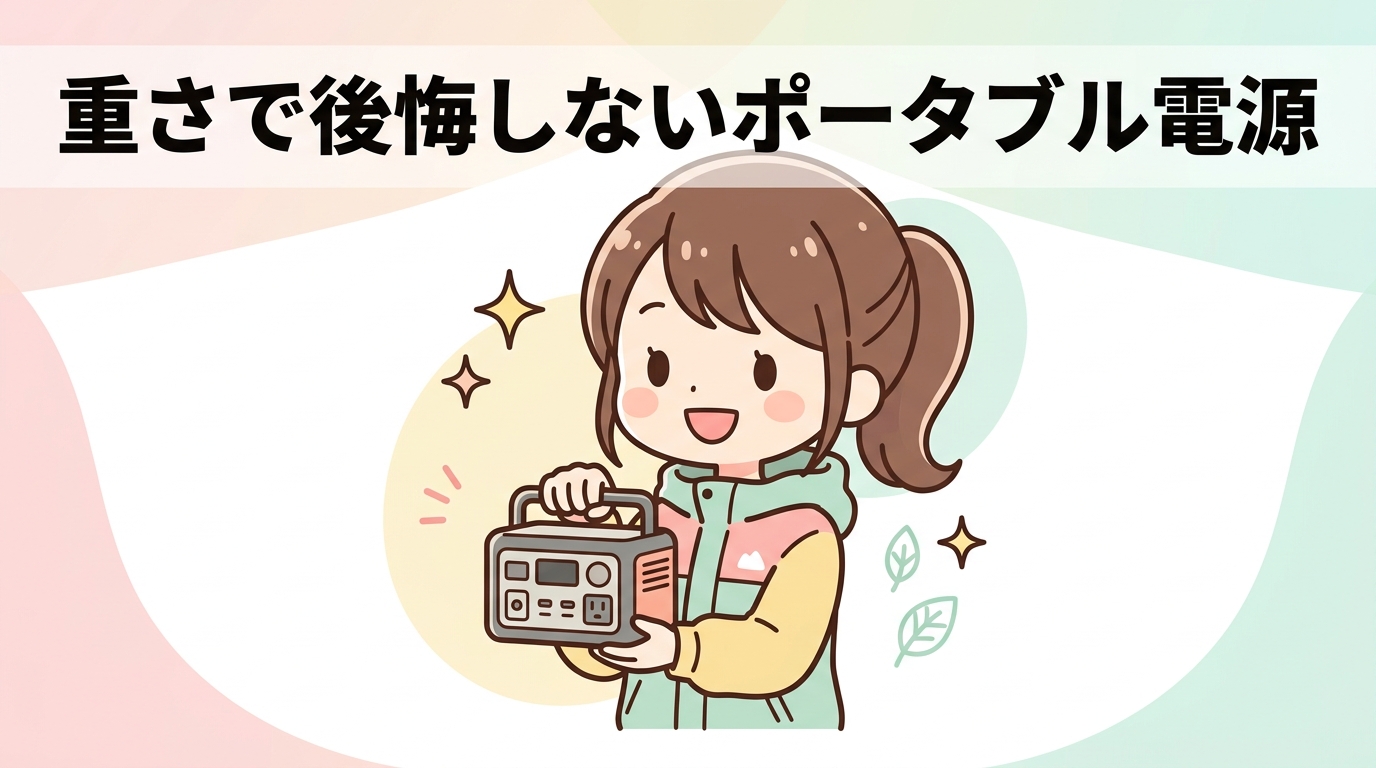 重さで後悔しないポータブル電源の選び方