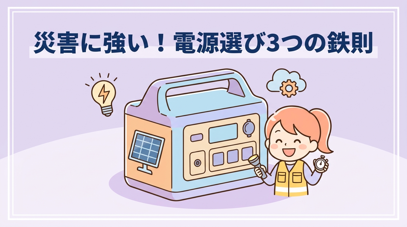 災害に強い電源選びのチェックポイント3つ
