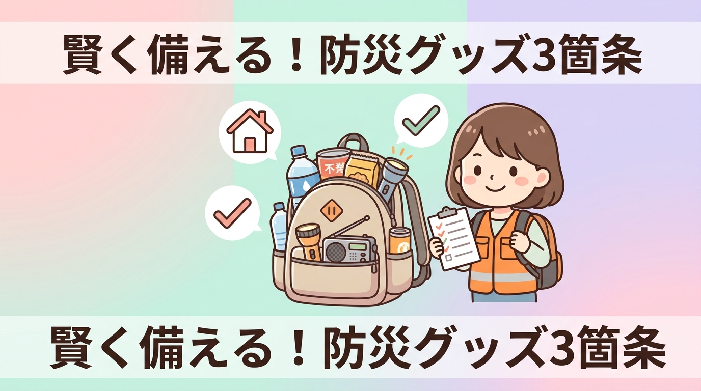 防災グッズを賢く揃える3つのポイント