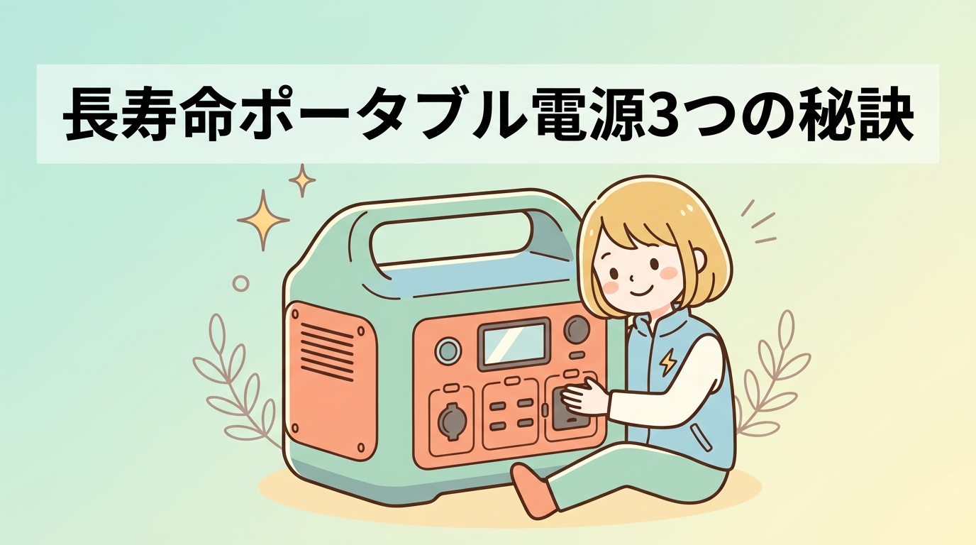 寿命が長いポータブル電源を選ぶ3つのポイント