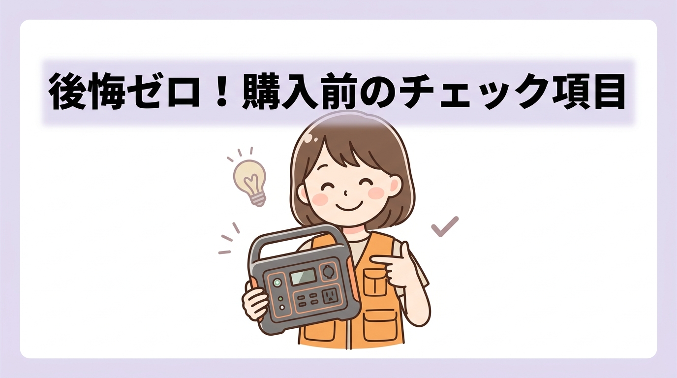 購入後に後悔しないためのチェック項目