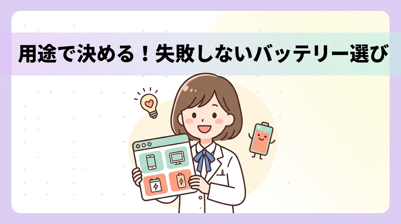 用途で決める！失敗しないバッテリー選び