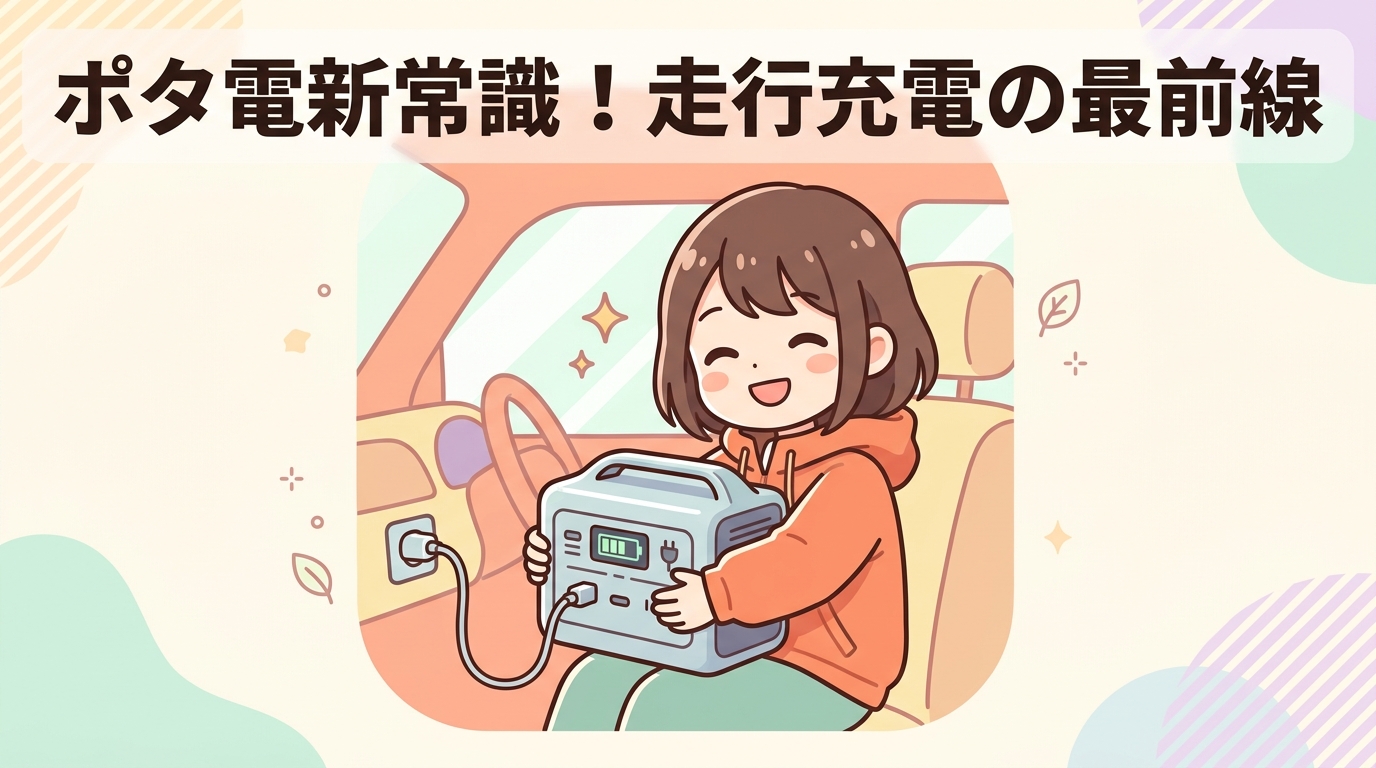 最新ポータブル電源の走行充電とトレンド