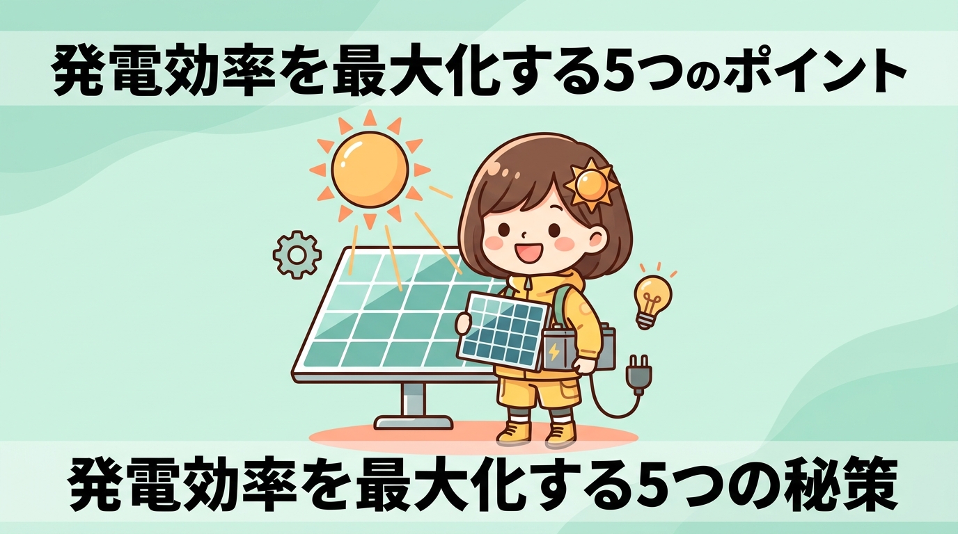 発電効率を最大化する5つのポイント