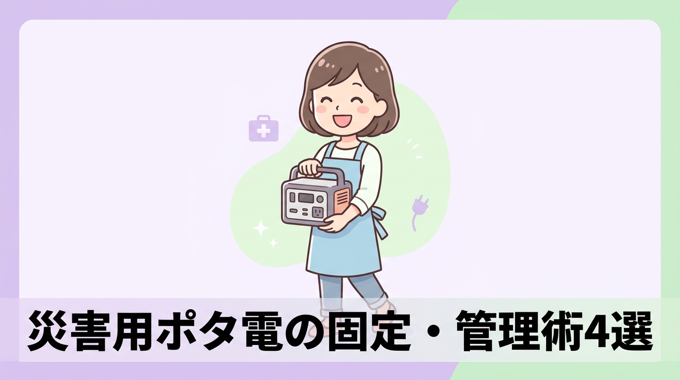 災害時に役立つポータブル電源の固定と管理術4つ