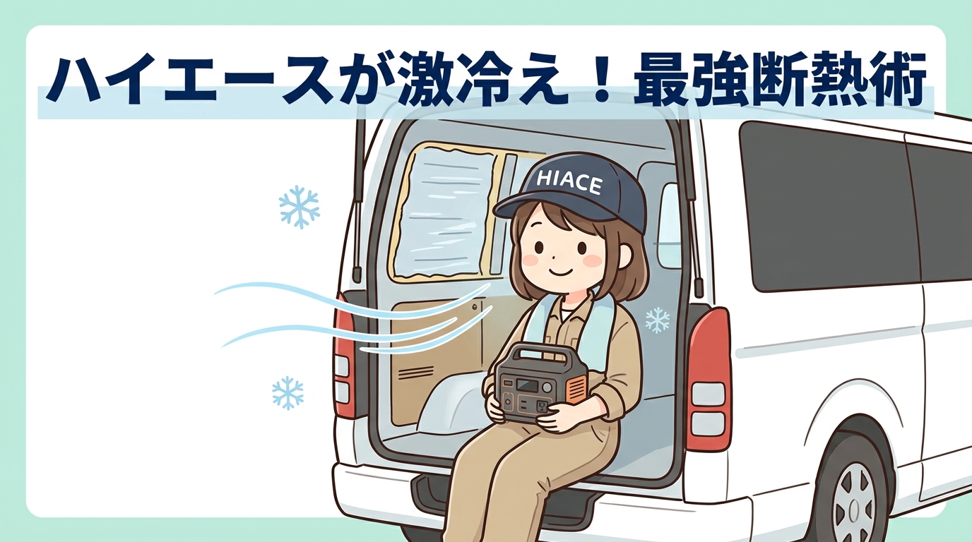 ハイエースの冷房効率を高める設置・断熱術