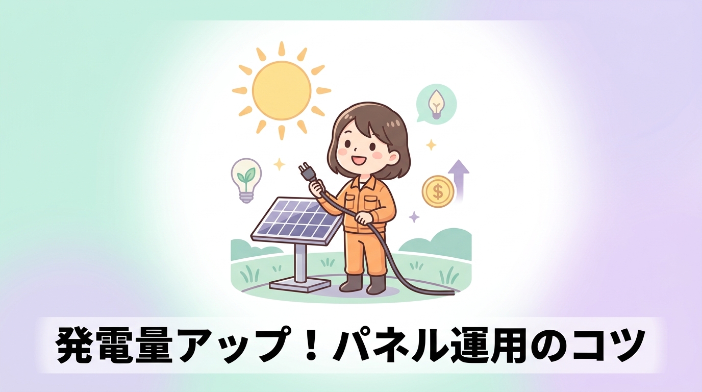 ソーラーパネルの効率を高める運用のコツ