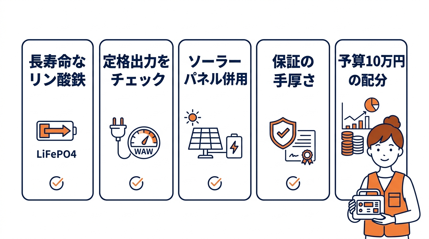 災害時に後悔しないポータブル電源の賢い選び方