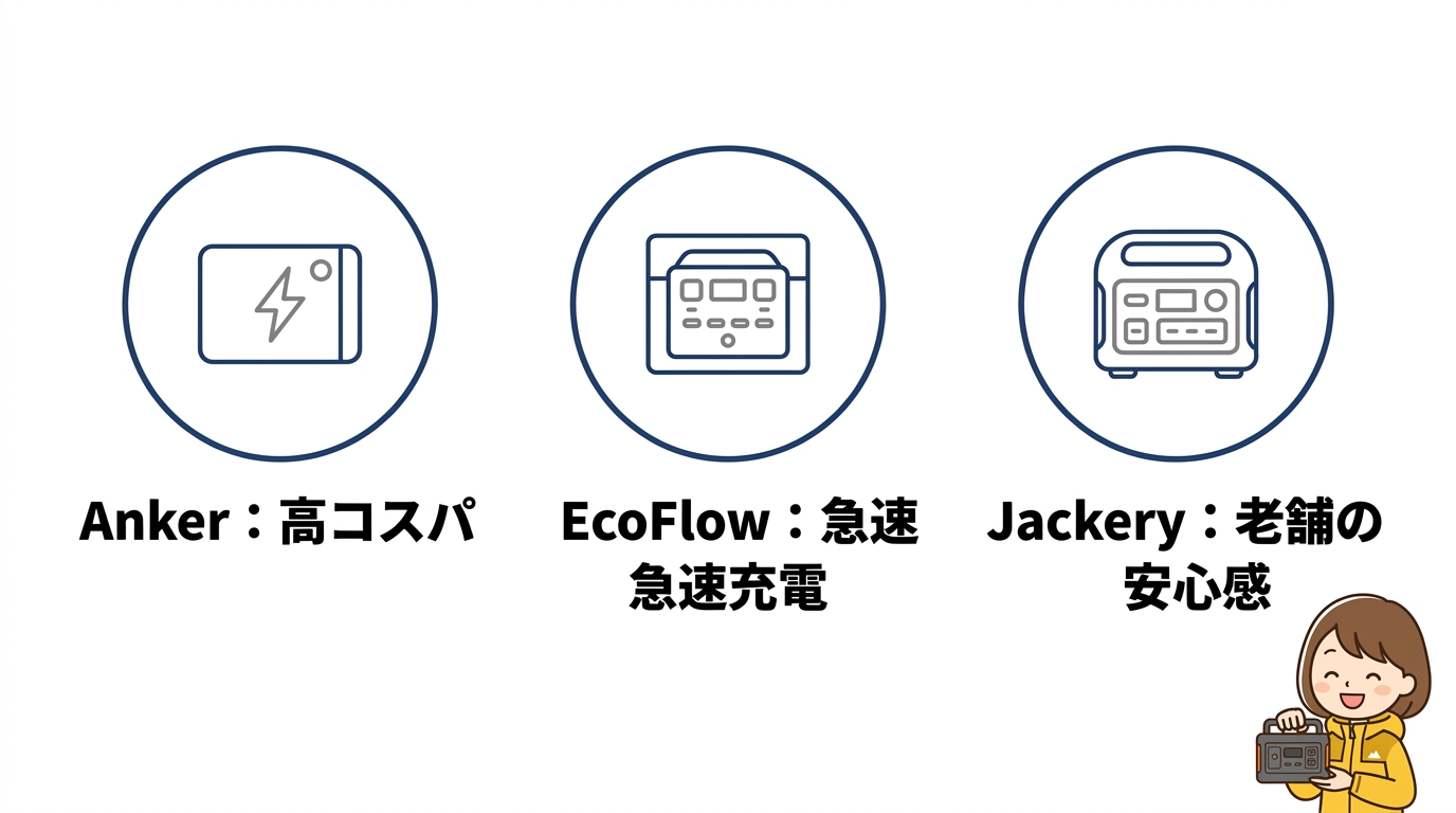 初心者におすすめの主要メーカー3選