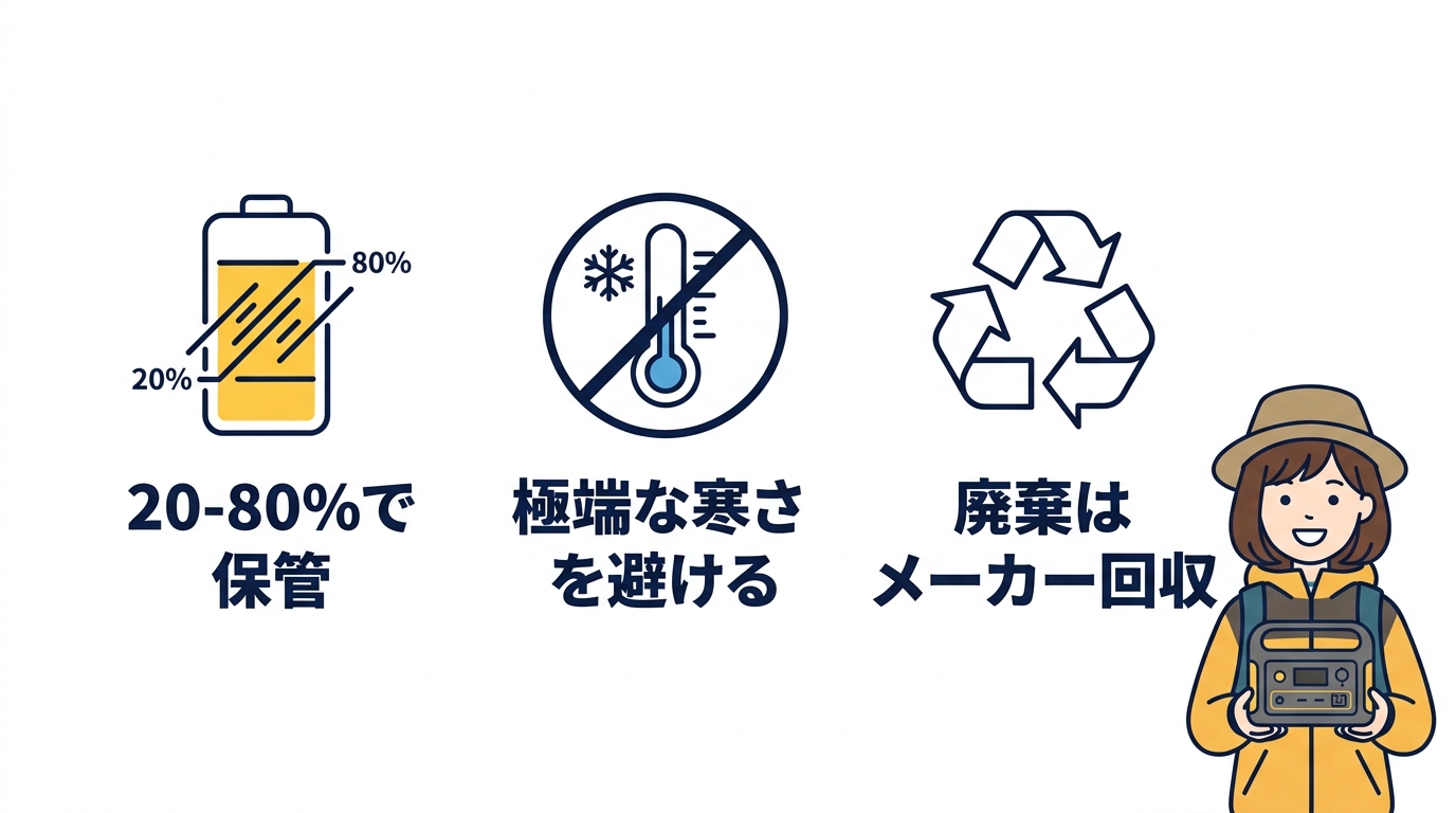 長く使うためのポータブル電源管理術